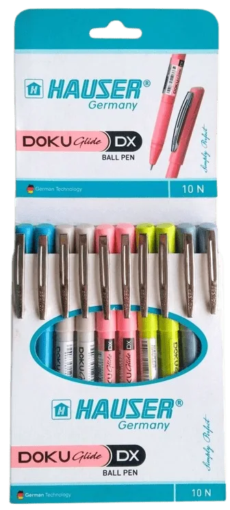 Hauser Doku Glide DX Ball Pen 10 Unit Pack - Bhandari Stationers - Best Stationery Store In Kota