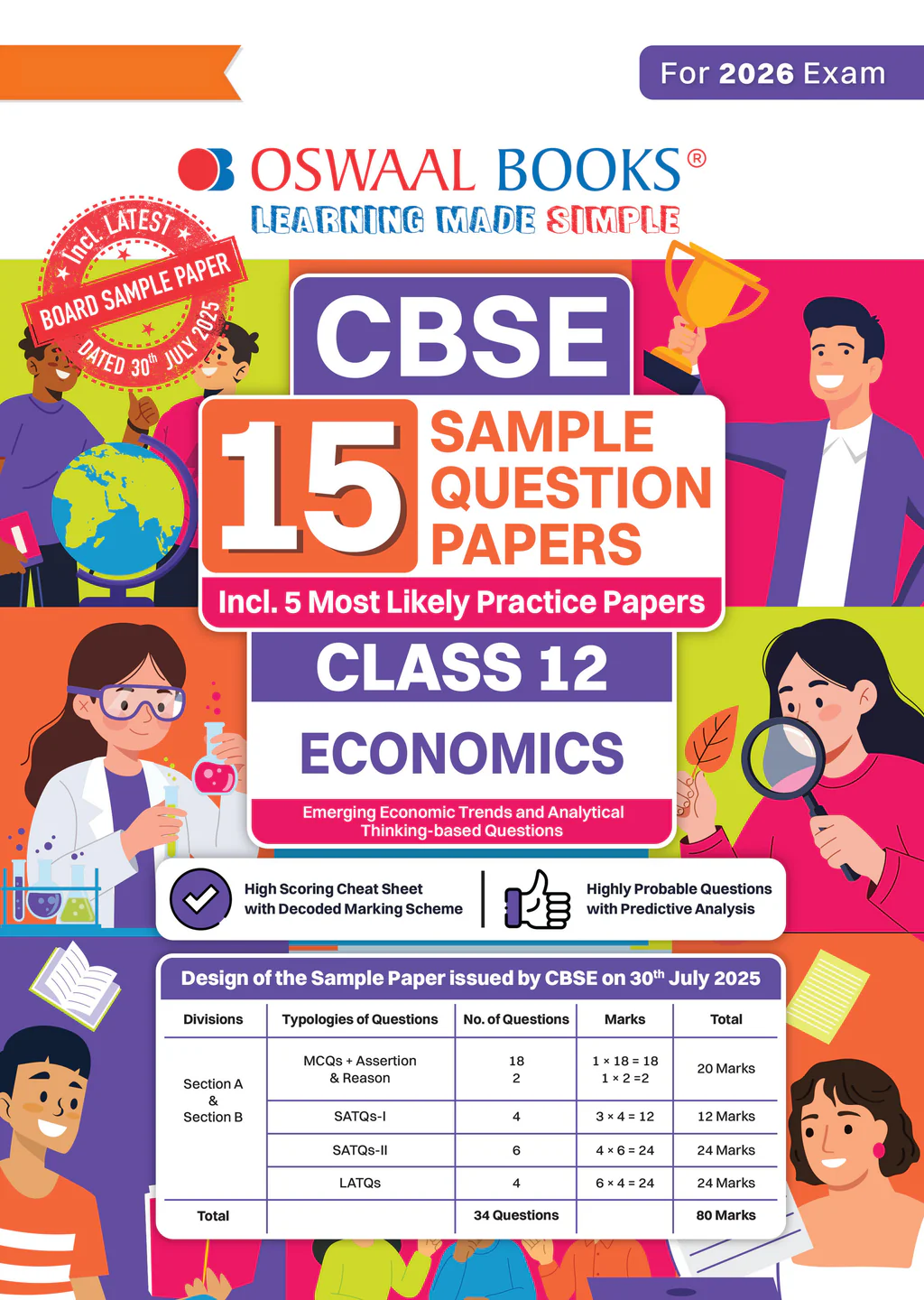 1-FrontCover_076f6c4b-3a19-4495-8ef3-0cb4333b080e_1024x Oswaal Books CBSE Economics 15 Sample Question Paper For Class 12th, 2025-26 With Solution - Bhandari Stationers