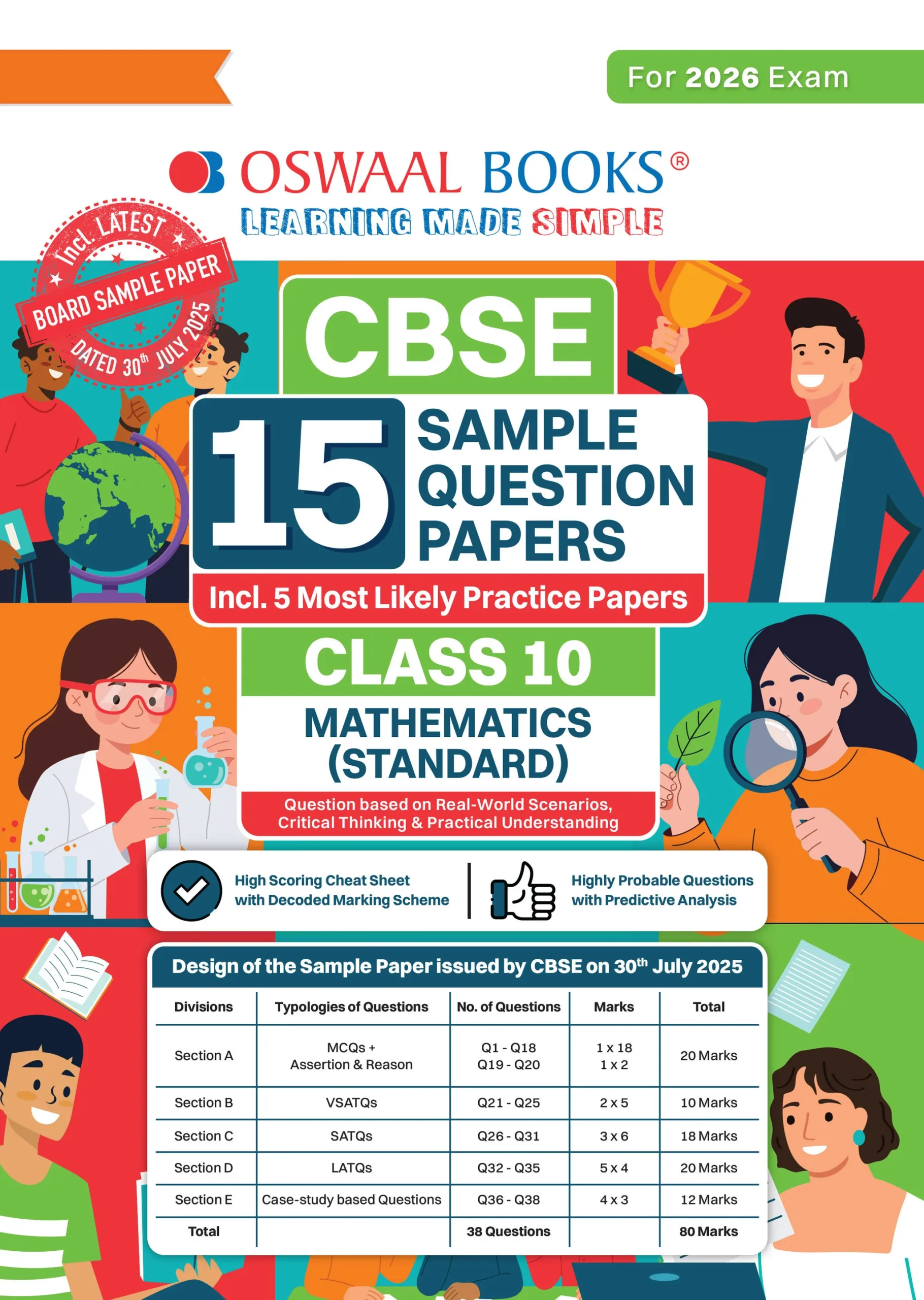1-FrontCover_1914f7b7-0f53-4dd8-ba15-b564d8329b0c_2048x Oswaal Books CBSE Mathematics (Standard) 15 Sample Question Paper For Class 10th, 2025-26 With Solutions - Bhandari Stationers