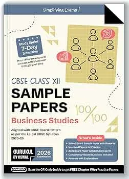Gurukul By Oswal CBSE Business Studies Sample Question Paper For Class 12th, 2025-26 With Solution - Bhandari Stationers