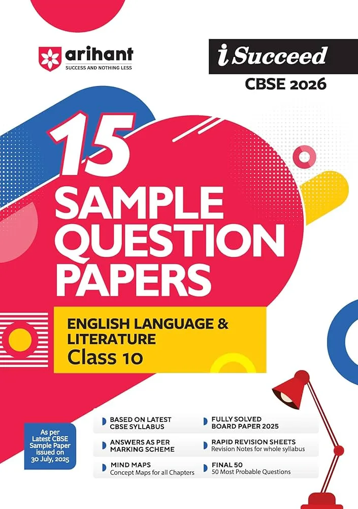 Arihant CBSE English Language and Literature 15 Sample Question Paper For Class 10th, 2025-26 With Solutions - Bhandari Stationers