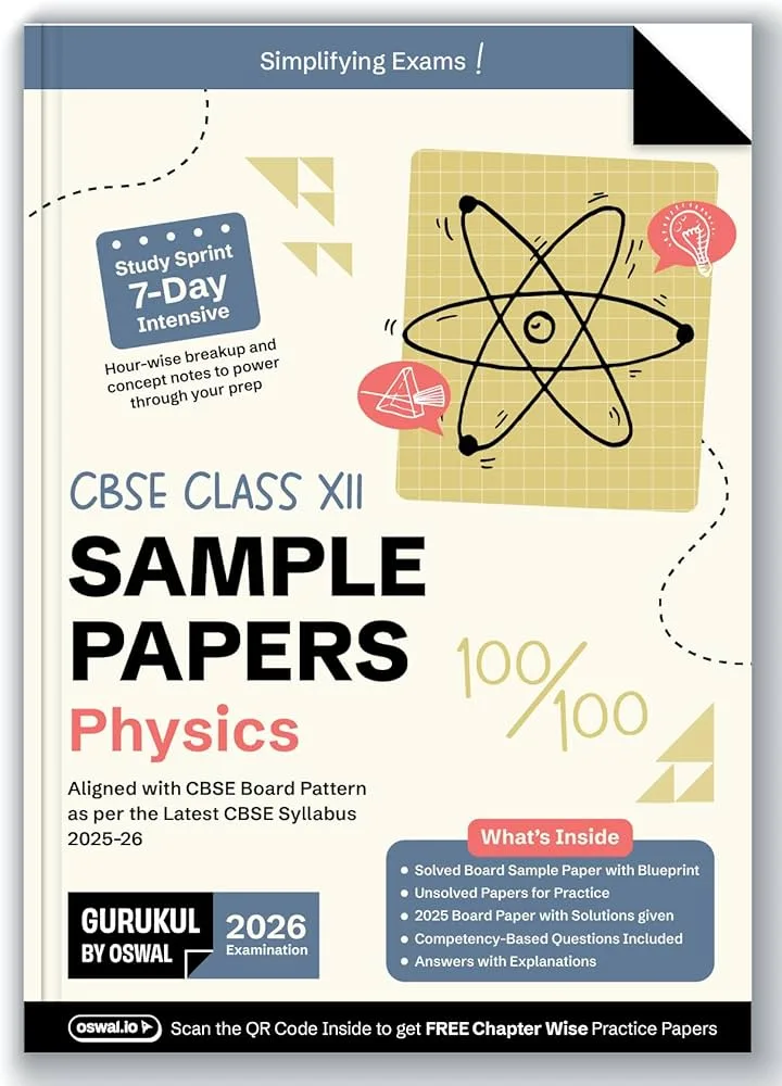 71sw9uGLxRL._AC_UF1000,1000_QL80_ Gurukul By Oswal CBSE Physics Sample Question Paper For Class 12th, 2025-26 With Solution - Bhandari Stationers
