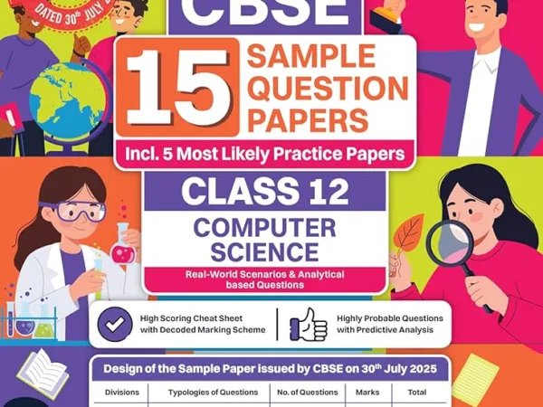 Oswaal Books CBSE Computer Science 15 Sample Question Paper For Class 12th, 2025-26 With Solution - Bhandari Stationers