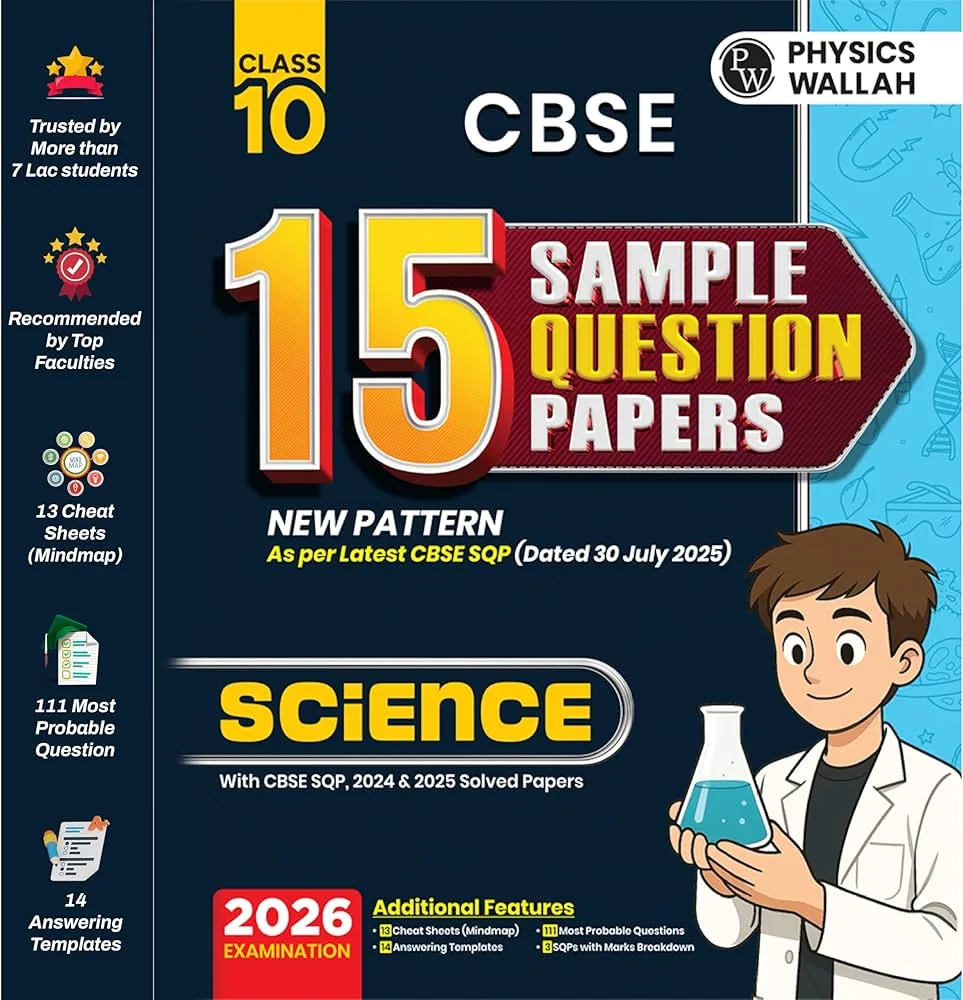 81DHvouAhyL._AC_UF1000,1000_QL80_ Physics Wallah CBSE Science 15 Sample Question Paper For Class 10th, 2025-26 With Solution - Bhandari Stationers