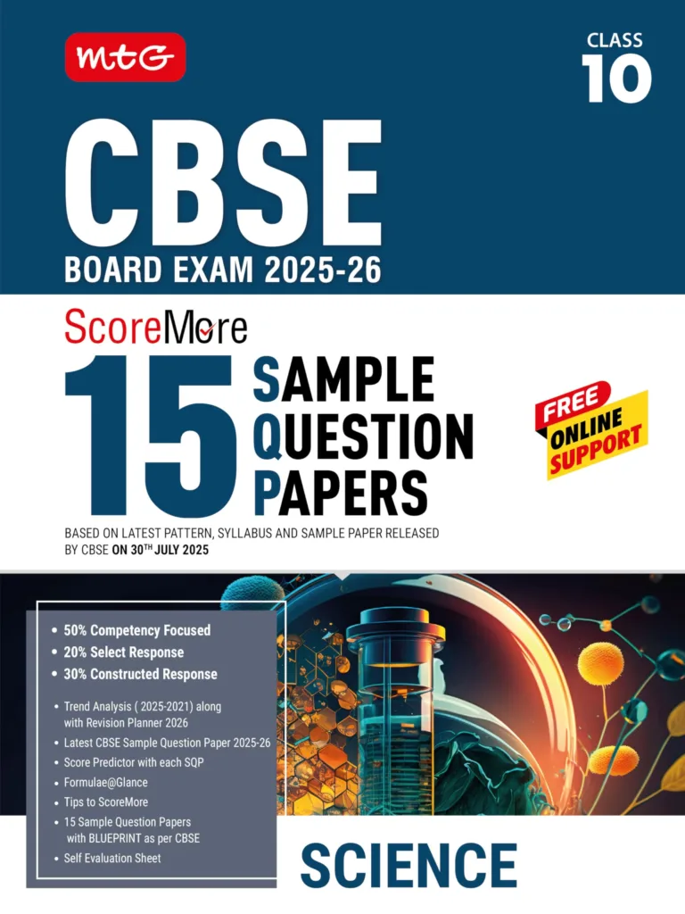 MTG CBSE Science 15 Sample Question Paper For Class 10th, 2025-26 With Solution - Bhandari Stationers