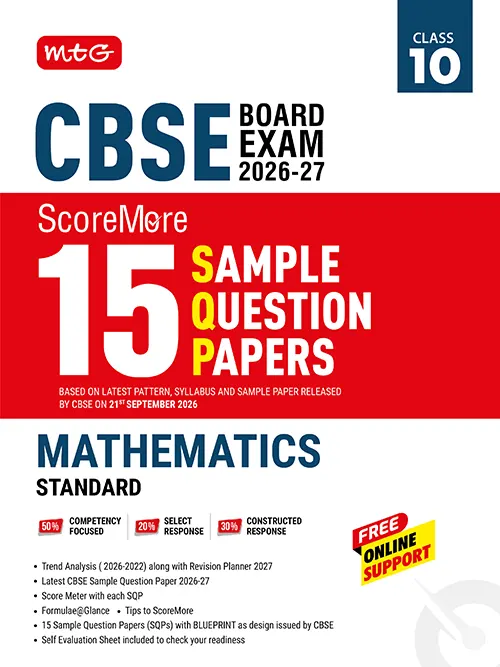 MTG Mathematics 15 Sample Paper For CBSE Class 10th 2027 Exam With Solution - Bhandari Stationers Kota