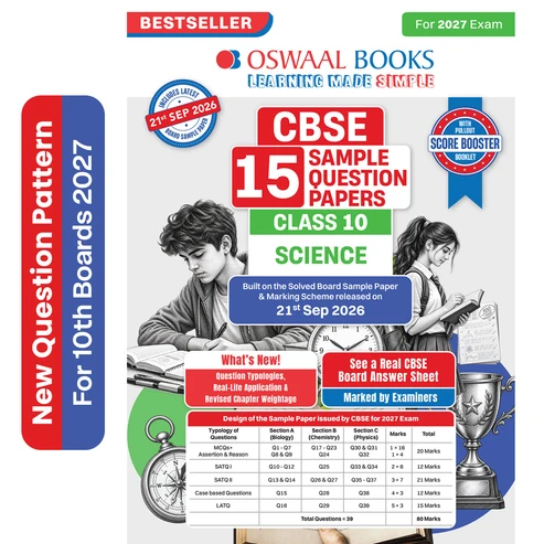 Oswaal Books Science 15 Sample Paper For CBSE Class 10th 2027 With Solutions - Bhandari Stationers Kota Oswaal Books Science 15 Sample Paper For CBSE Class 10th 2027 With Solutions - Bhandari Stationers Kota