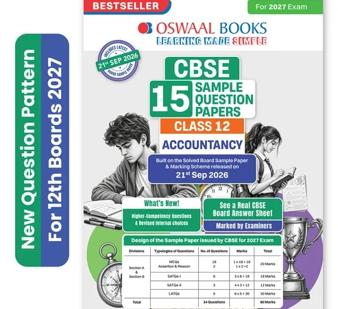 Oswaal Books Accountancy 15 Sample Paper For CBSE Class 12th Exam 2027 With Solution - Bhandari Stationers Kota