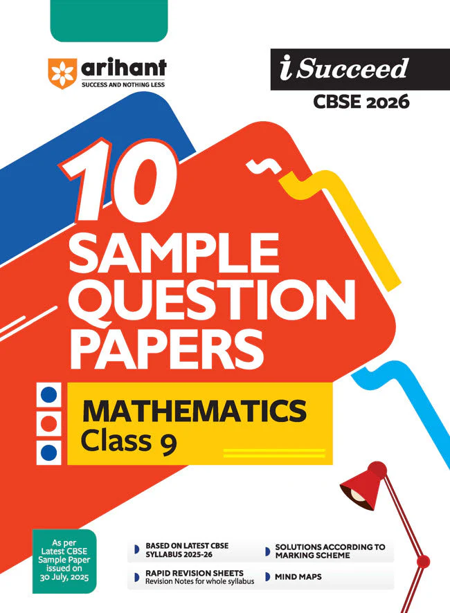 Arihant CBSE Mathematics 10 Sample Question Paper For Class 9th, 2025-26 With Solutions - Bhandari Stationers