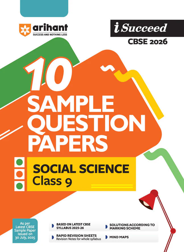 Arihant CBSE Social Science 10 Sample Question Paper For Class 9th, 2025-26 With Solutions - Bhandari Stationers