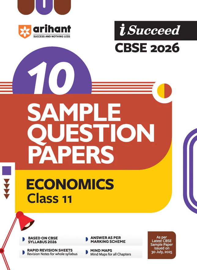 Arihant CBSE Economic 10 Sample Question Paper For Class 11th, 2025-26 With Solutions - Bhandari Stationers