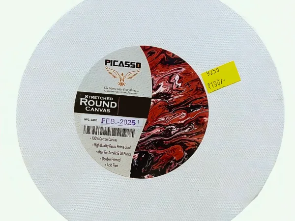 Picasso Acrylic Painting Art Canvas Board Frame Round Shape All Size - Bhandari Stationers