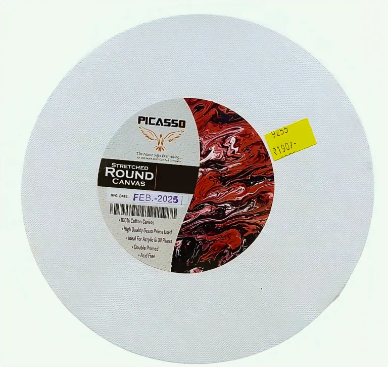 Picasso Acrylic Painting Art Canvas Board Frame Round Shape All Size - Bhandari Stationers