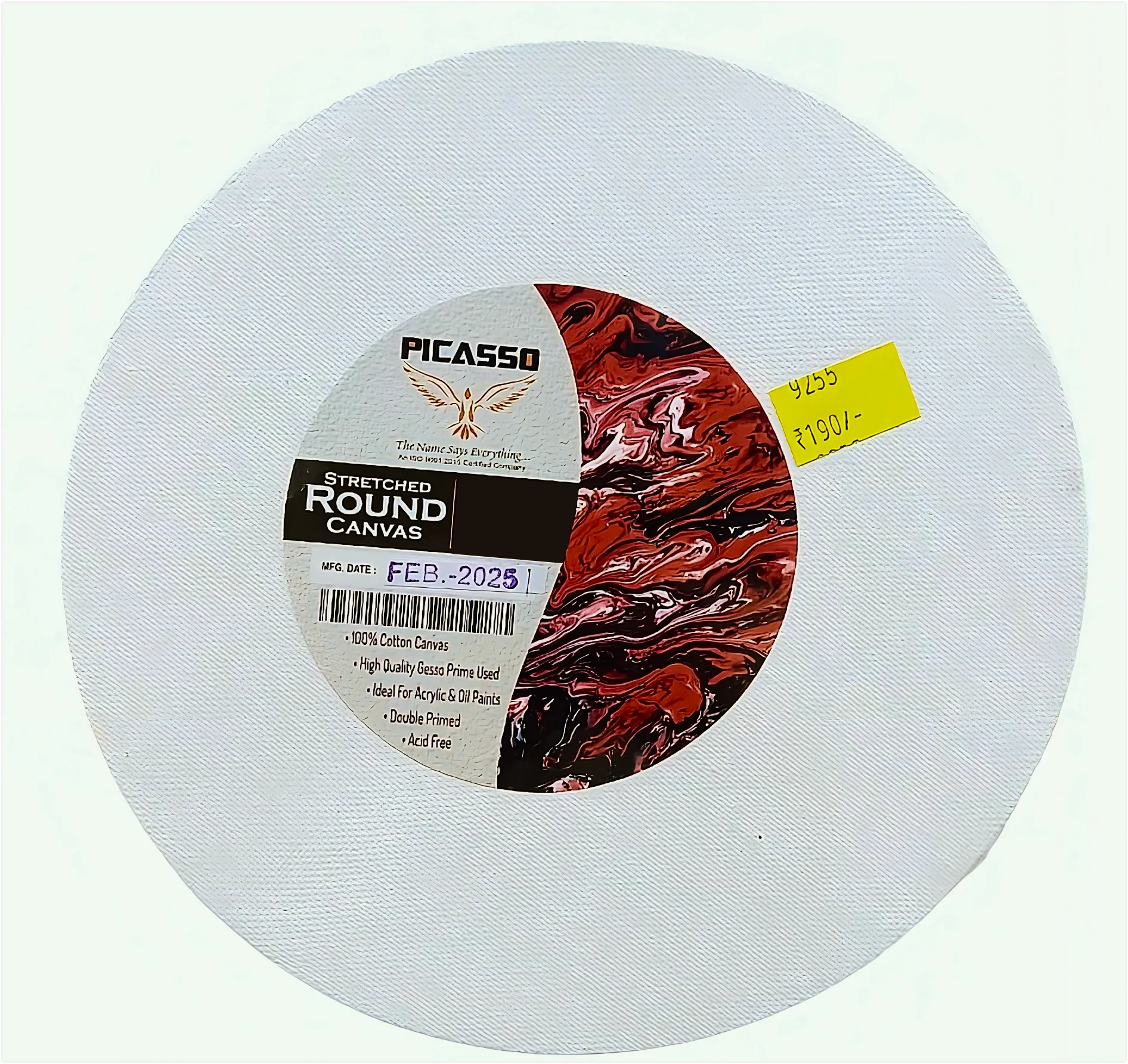 Group 2 (4) Picasso Acrylic Painting Art Canvas Board Frame Round Shape All Size - Bhandari Stationers