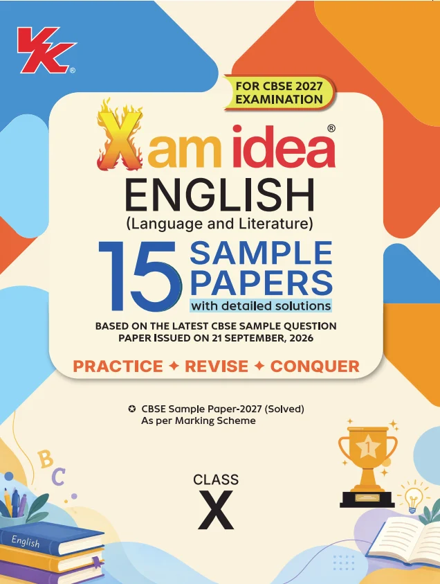 VK Xam idea English 15 Sample Papers 2026 For CBSE Class 10th With Detailed Solutions 2027 Exam - Bhandari Stationers Kota