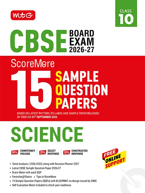 MTG Science 15 Sample Paper For CBSE Class 10th 2027 Exam With Solution - Bhandari Stationers Kota