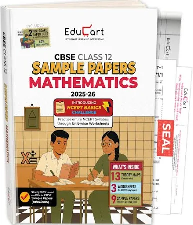 Edu Cart CBSE Mathematics Sample Question Paper For Class 12th, 2025-26 With Solution - Bhandari Stationers
