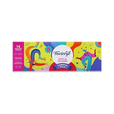 Pidilite Fevicryt Acrylic Colour Carnival Pack 14 Shades - Bhandari Stationers