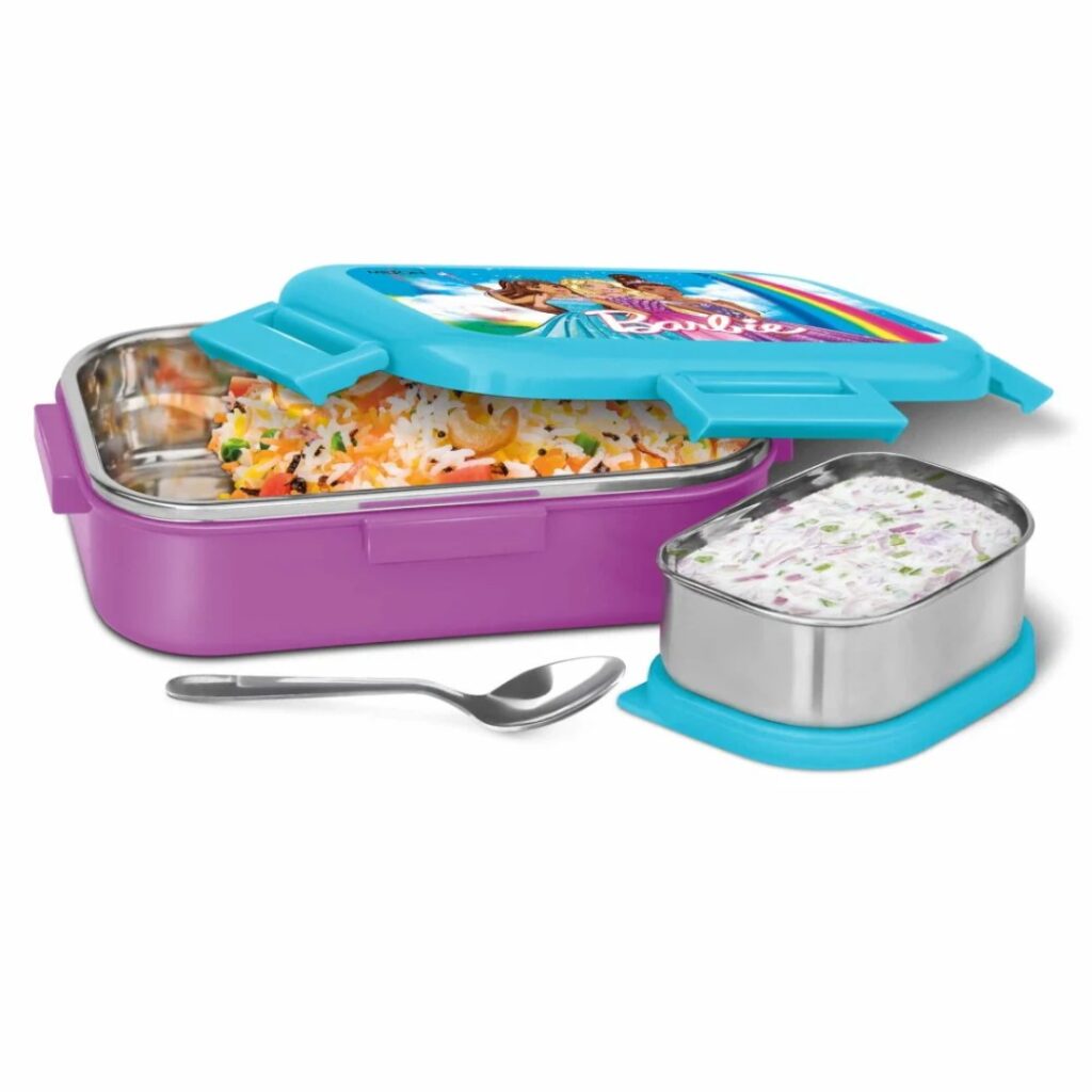 Flatmate Barbie Lunch Box Stainless Steel - Milton - Bhandari Stationers