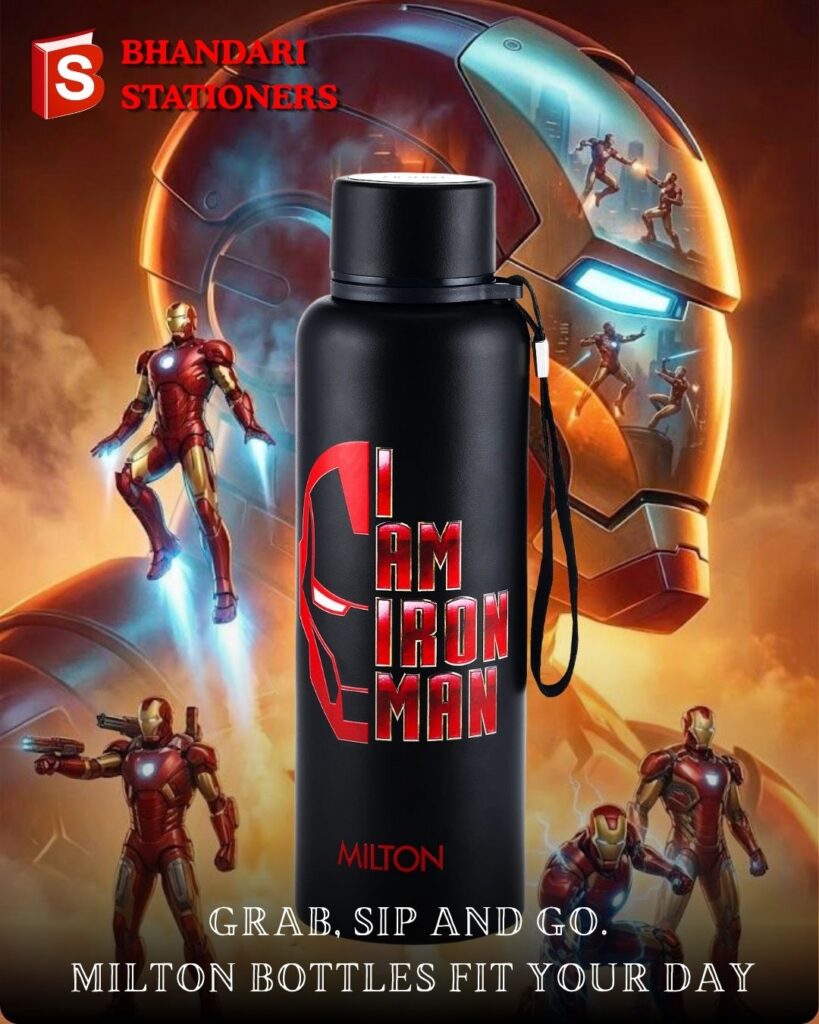 Marvel Iron Man Art edge Hot & Cold Water Bottle 750ml - Milton - Bhandari Stationers