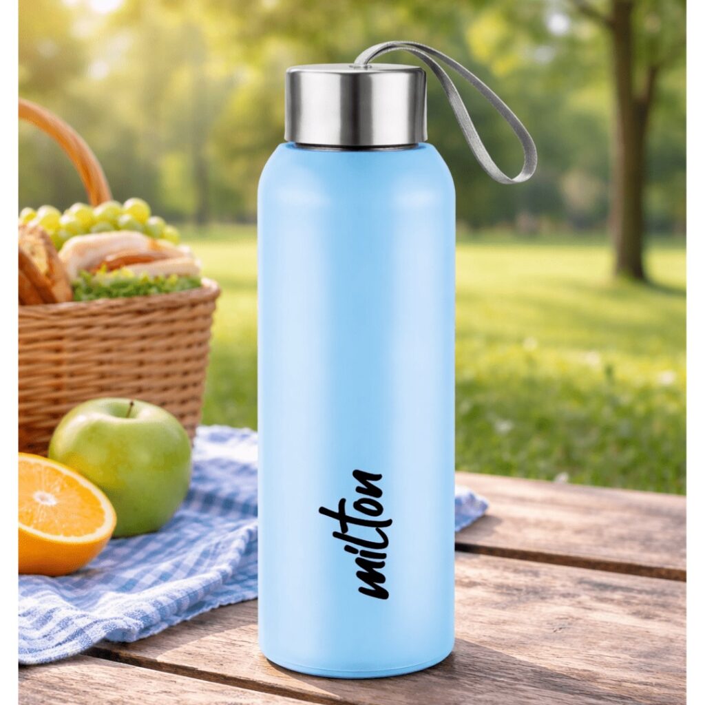 Milton Steel Halo Hot & Cold Water Bottle 900ml - Bhandari Stationers Kota