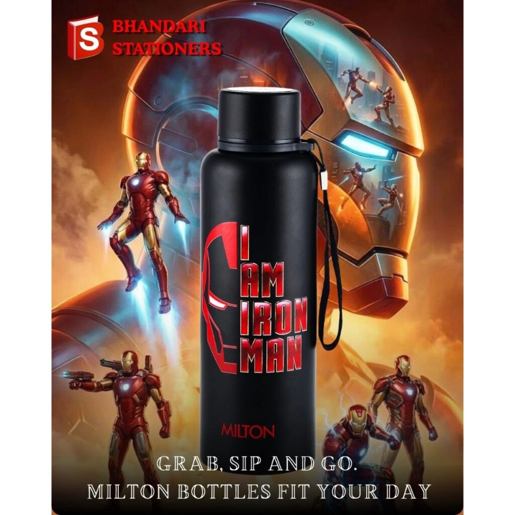 Marvel Iron Man Art edge Hot & Cold Water Bottle 750ml - Milton - Bhandari Stationers