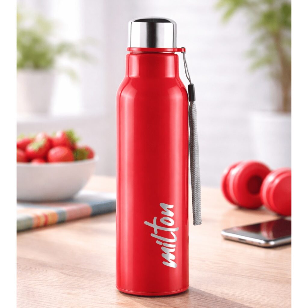 Milton Steel Fit Hot & Cold Water Bottle 600ml - Bhandari Stationers Kota