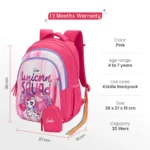 Genie Unicorn squad School Bag for Kids - Pink