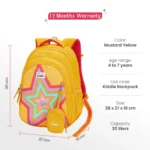 Genie Popstar School Bag for Kids - Mustard Yellow - Image 2