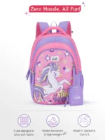 Genie Twinkle Corn School Bag for Kids - Pink - Image 5