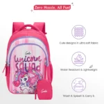 Genie Unicorn squad School Bag for Kids - Pink - Image 2