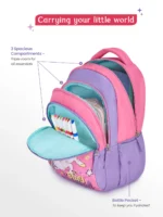 Genie Twinkle Corn School Bag for Kids - Pink - Image 4