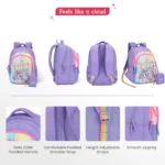 Unicorn Squad School Bag for Kids - Lavender - Image 5