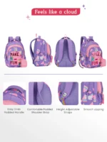 Genie Fun Pop Best School Bag for Kids - Purple - Image 5