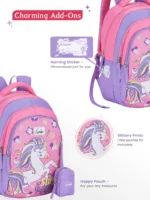 Genie Twinkle Corn School Bag for Kids - Pink - Image 2