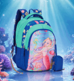 Genie Aqua Dream School Bag for Kids - Navy Blue - Bhandari Stationers