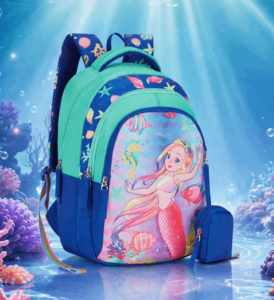 Genie Aqua Dream School Bag for Kids - Navy Blue - Bhandari Stationers
