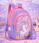 Genie Twinkle Corn School Bag for Kids - Pink - Bhandari Stationers