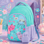 Genie Purrfect School Bag for Kids - Teal - Bhandari Stationers