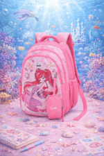 Genie Mermaid School Bag for Kids - Pink - Bhandari Stationers