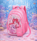 Genie Mermaid School Bag for Kids - Pink - Bhandari Stationers