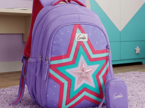 Genie Popstar School Bag for Kids - Lavender - Bhandari Stationers