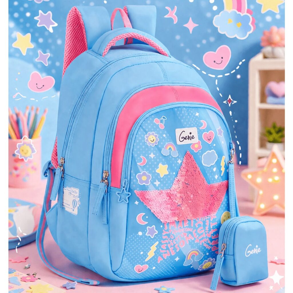 Genie Starlis School Bag for Kids - Blue - Bhandari Stationers