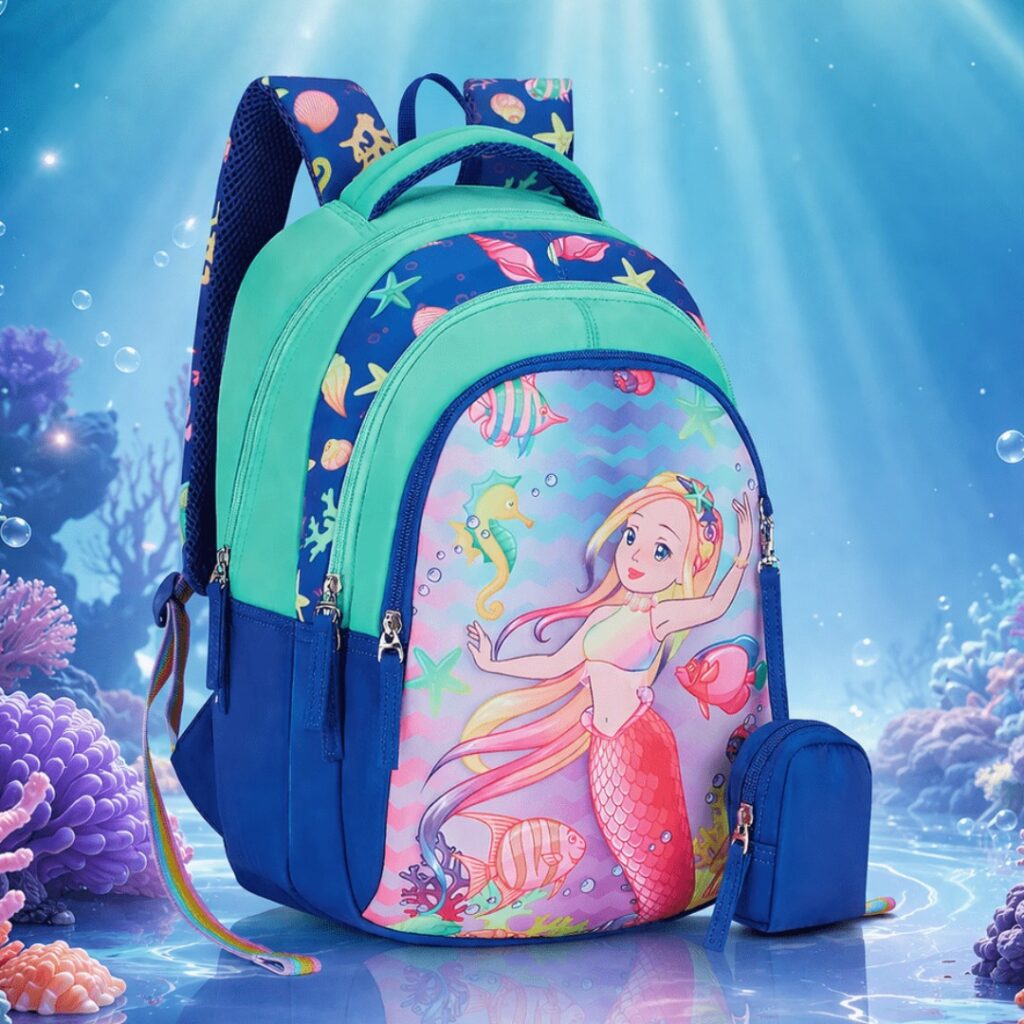 Genie Aqua Dream School Bag for Kids - Navy Blue - Bhandari Stationers