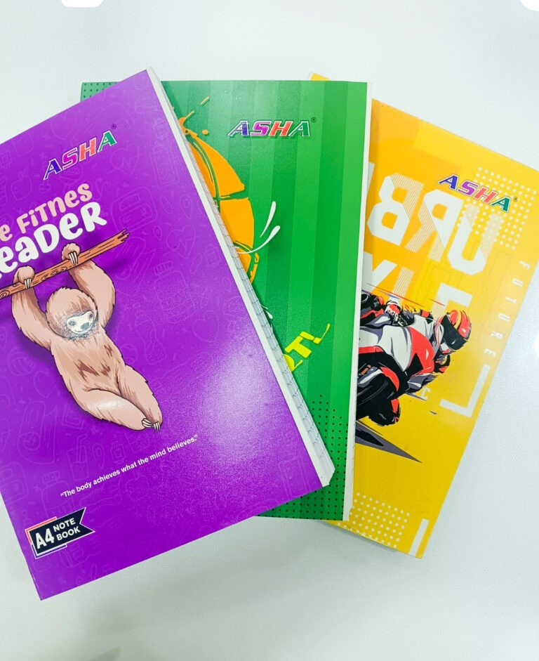 Asha Register A4, 75GMS High Quality Notebook 148 Pages Quantity 10 Pcs. - Bhandari Stationers