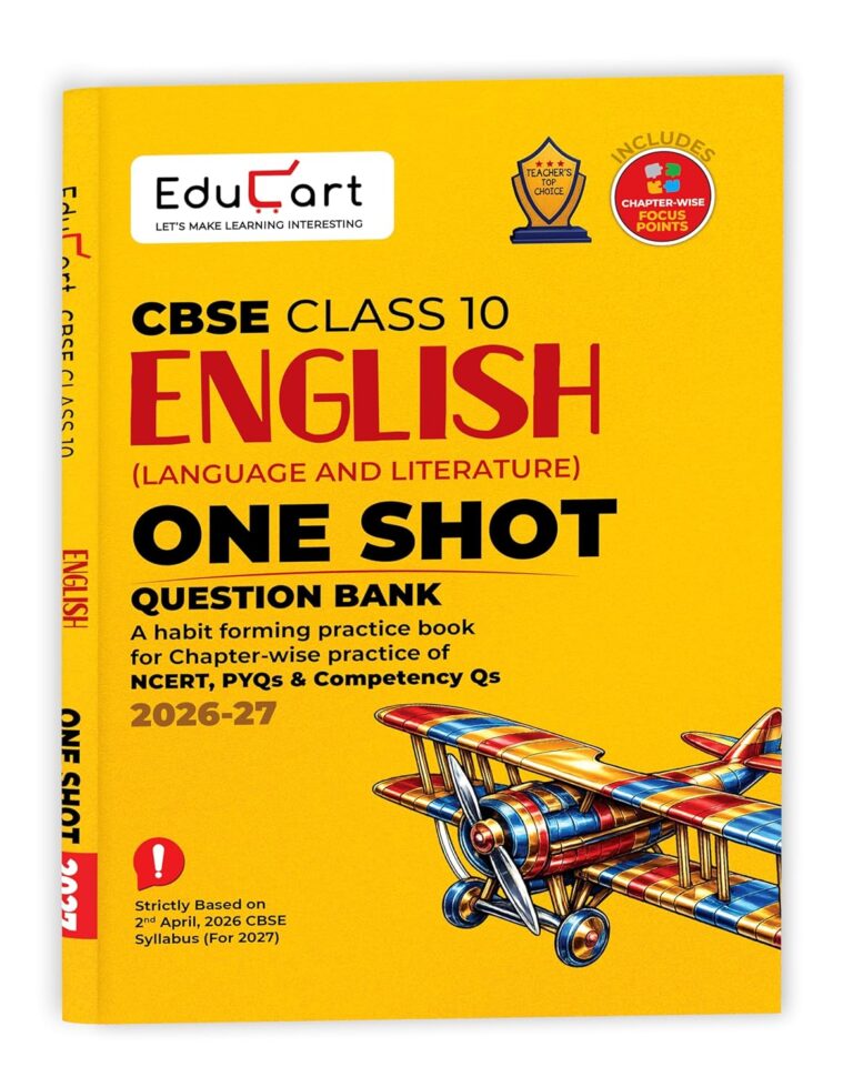 Educart One-Shot Question Bank English Language and Literature For CBSE Class 10th New Syllabus 2026-27 - Bhandari Stationers