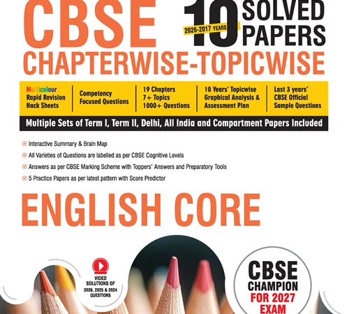 MTG English Core Chapterwise-Topicwise 10 Years Solved Paper For Class 12th - Bhandari Stationers