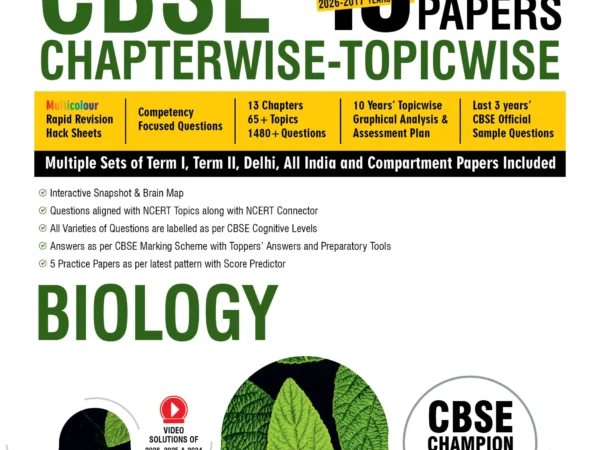 MTG Biology Chapterwise-Topicwise 10 Years Solved Paper For CBSE Class 12th - Bhandari Stationers