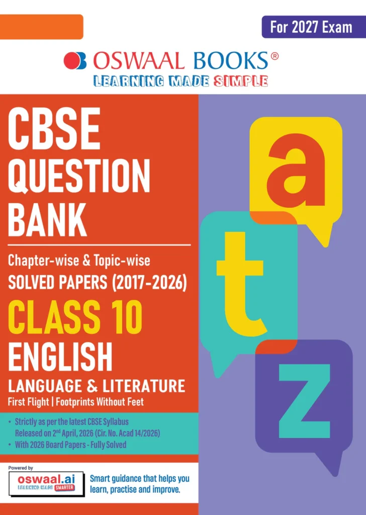 Oswaal Books English Language and Literature Question Bank Solved Papers For CBSE Class 10th Exam 2027 - Bhandari Stationers