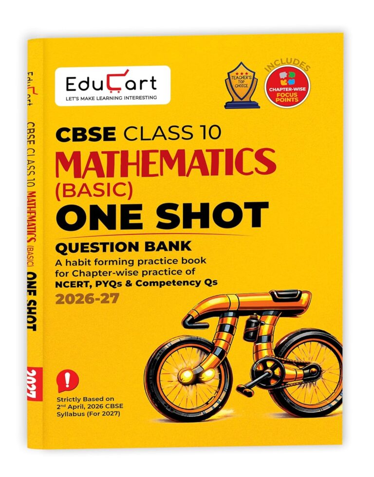 Educart Mathematics Basic One-Shot Question Bank Paper For CBSE Class 10th 2026-27 New Syllabus - Bhandari Stationers